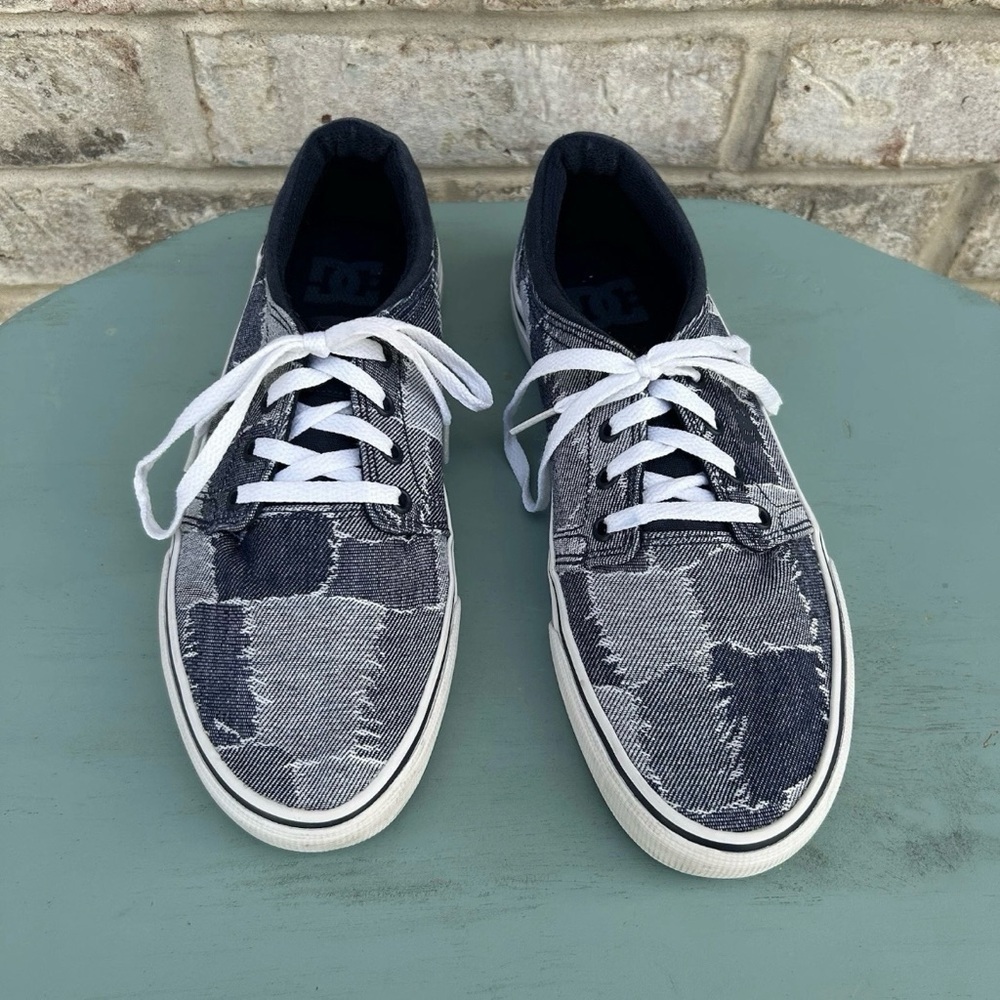 DC Shoes Trase TX LE Patchwork Denim Canvas Sneakers Women’s Size 8